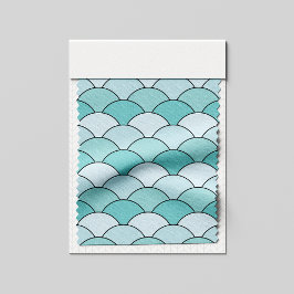 Tecido Escalas de Dragão, Ventoinhas, Ondas, Seigaiha, Az