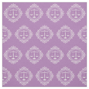 Tecido Escalas Decorativas de Justiça lavanda