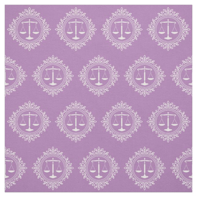 Tecido Escalas Decorativas de Justiça| lavanda (Modelo)