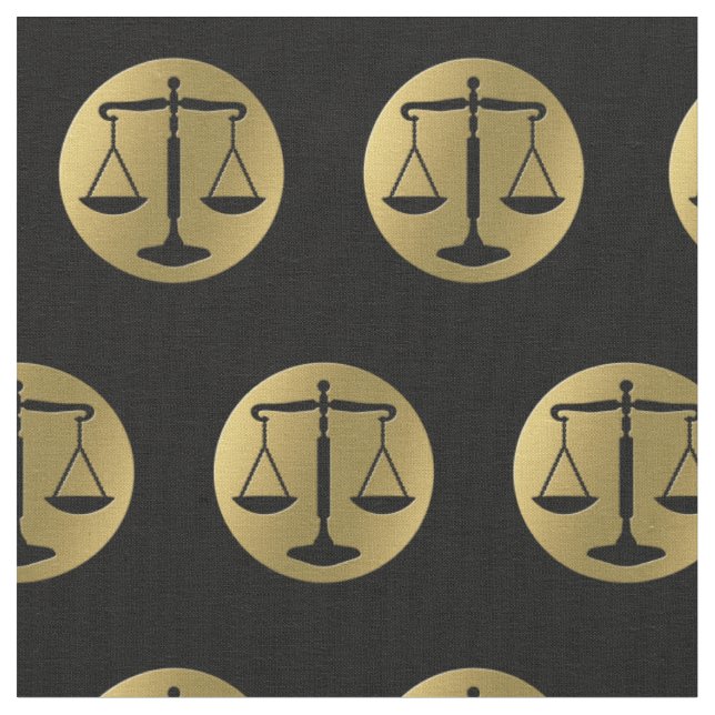 Tecido Escalas douradas elegantes do advogado de justiça (Detalhe)