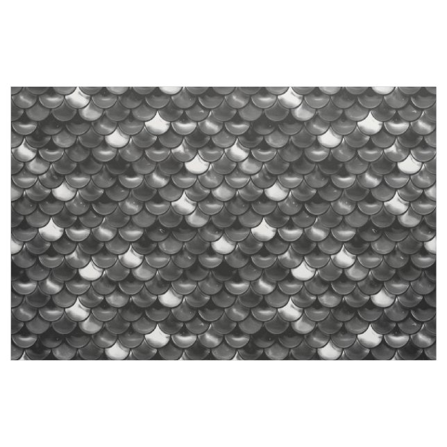 Tecido Escalas Pretas e Brancas de Queda (Fat Quarter)