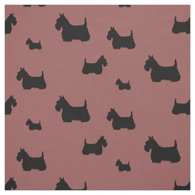 Tecido Escocês Terrier black/whaten silhouter (Modelo)