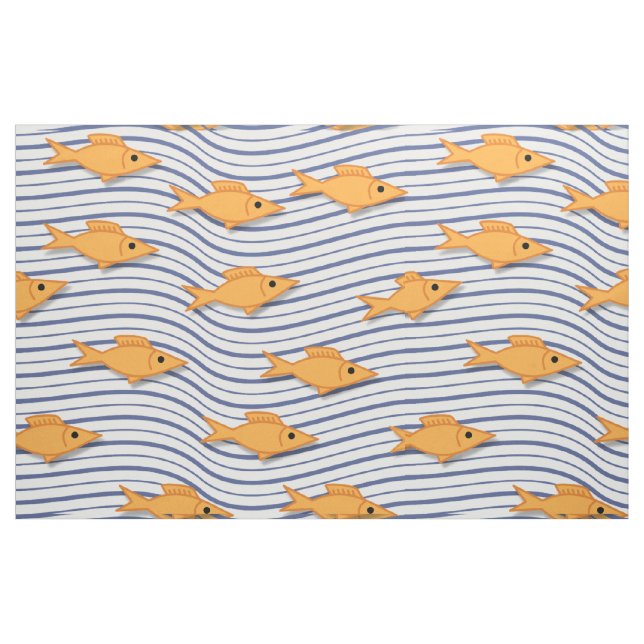 Tecido Escola GoldFish (Fat Quarter)