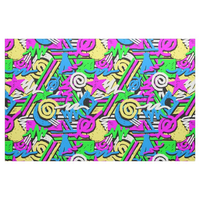 Tecido Escritório de néon dos anos 90 (Fat Quarter)