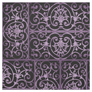 Tecido Escroto roxo e preto