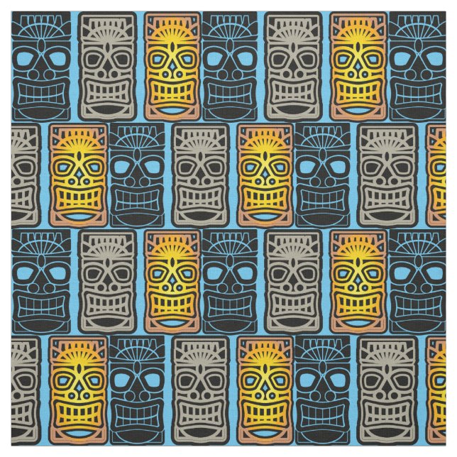 Tecido Esculturas de Tiki triplas Thunder_Cove (Modelo)