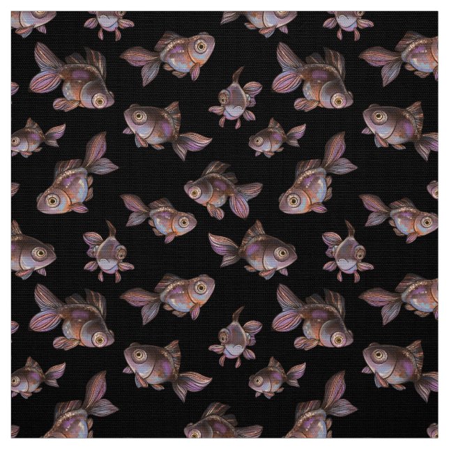 Tecido Escuridão sem costura com peixes (Modelo)
