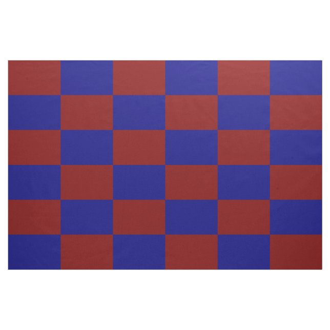 Tecido Escuro - teste padrão Checkered vermelho e azul (Jarda)
