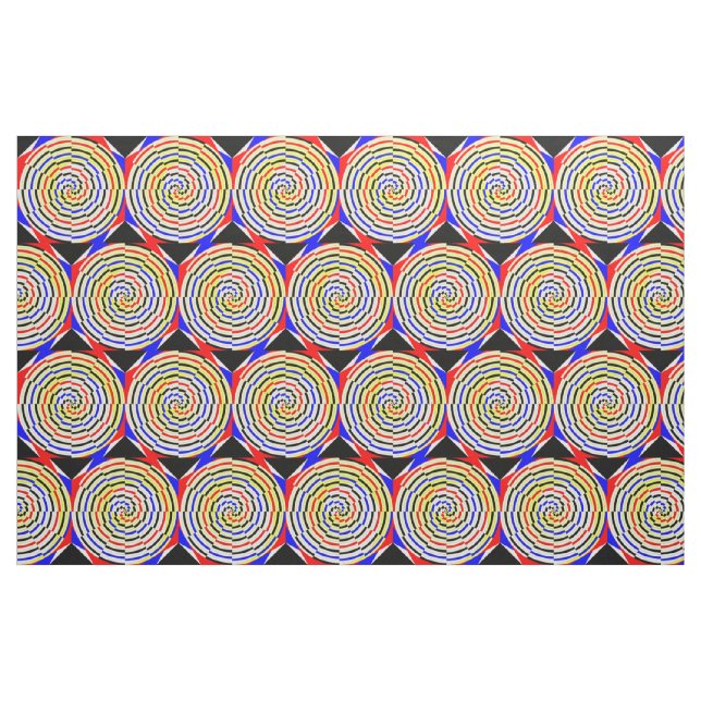Tecido Espirais amarelos de Kenneth Yoncich (Fat Quarter)