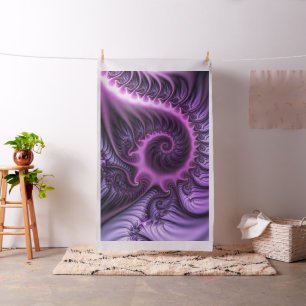 Tecido Espiral De Arte Fractal, Roxal, Rosa-Legal, vívida