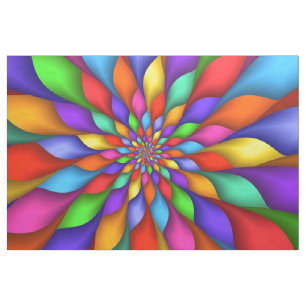 Tecido espiral psicadélico vívido brilhante