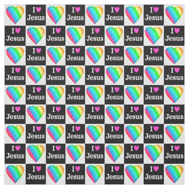 TECIDO ESPIRITUAL E RELIGIOSA EU AMO JESUS (Modelo)