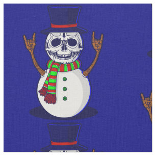 Tecido esqueleto de natal gótico snowman gothmas spookmas