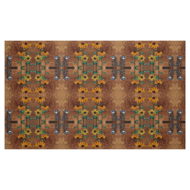 Tecido Esquilo e Girassóis (Fat Quarter)