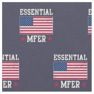 Tecido Essential MFER Worker USA American Flag Covid 19