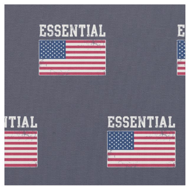 Tecido Essential Worker USA Flag Covid 19 (Detalhe)