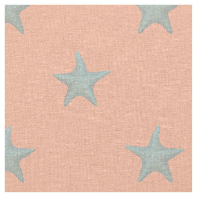 Tecido Estaleiro Azul Pastel em Coral (Detalhe)