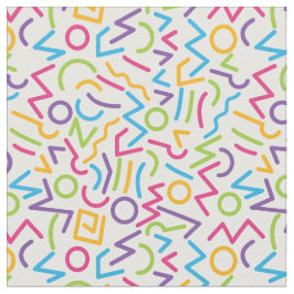 Tecido Estilo abstrato colorido retro de Memphis