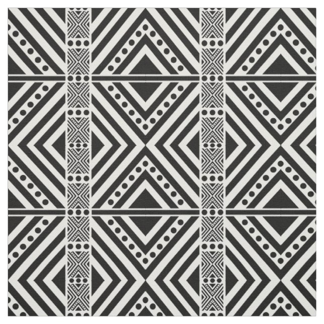 Tecido Estilo Africano Padrão Invisível. Cor Preta (Modelo)