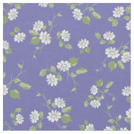 Tecido Estilo Algodão Periwinkle Floral Daisy