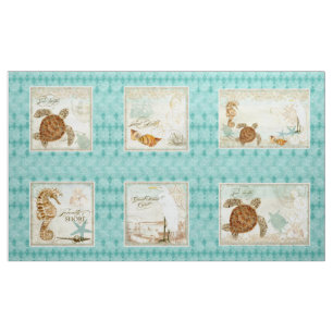 Tecido Estilo da praia do litoral do painel do