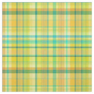 Tecido Estilo de Pré-Disquete Amarelo Teal Madras Xadrez
