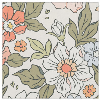 Tecido Estilo floral sem costura Vintage Estilo de liberd