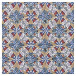 Tecido Estilo marroquino Simulado Azulejo Mosaico Fácil C