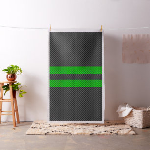 Tecido Estilo verde desportivo da fibra do carbono que