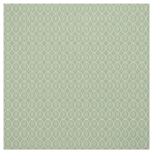 Tecido Estilo Vintage Deco Patterno Impressão Sage Green