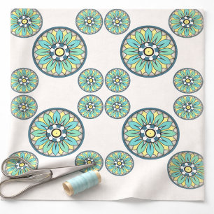 Tecido Estilo Vitoriano Art Deco Verde