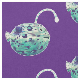 Tecido "Estou me Mesmerizando..." O peixe-lanterna perceb