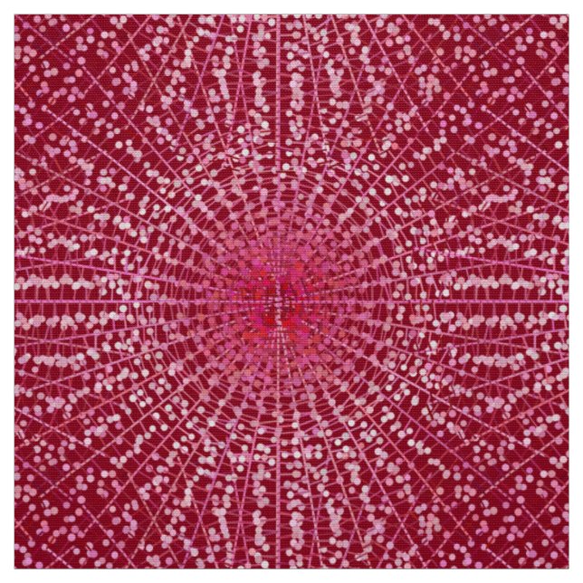 Tecido Estouro de Estrela Abstrato Moderno, Borgonha e Ro (Modelo)