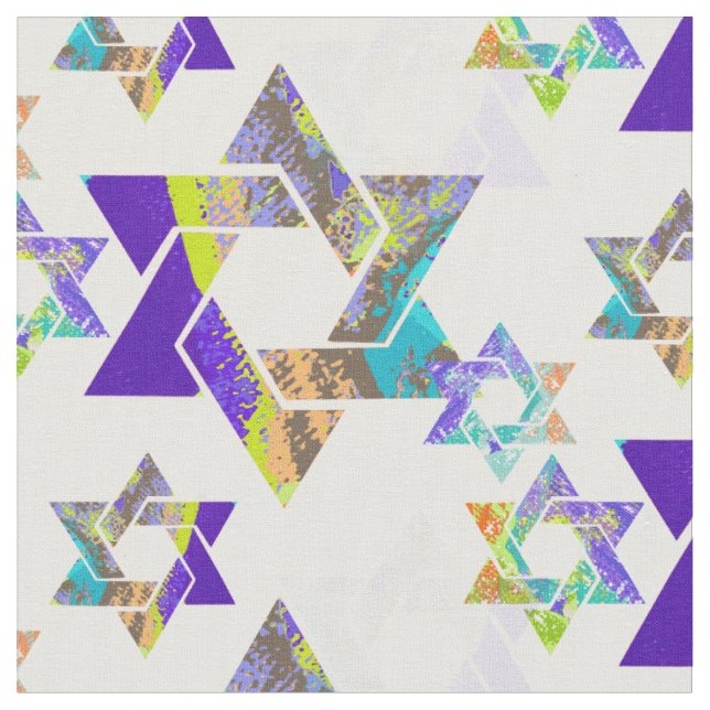 Tecido Estrela de David da PixDezines/cor de fundo DIY (Detalhe)