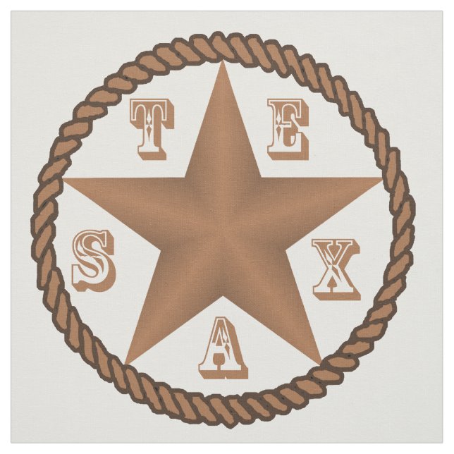 Tecido Estrela de Texas com a beira da corda grande (Modelo)