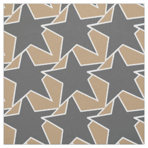 Tecido Estrela moderna geométrica - taupe e cinza/cinzas