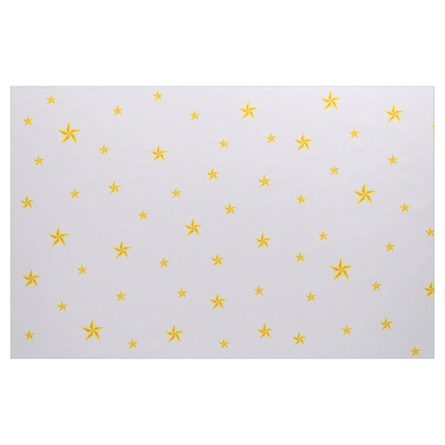 Tecido Estrelas amarelas de Ouro dispersas em cor ilícita (Fat Quarter)