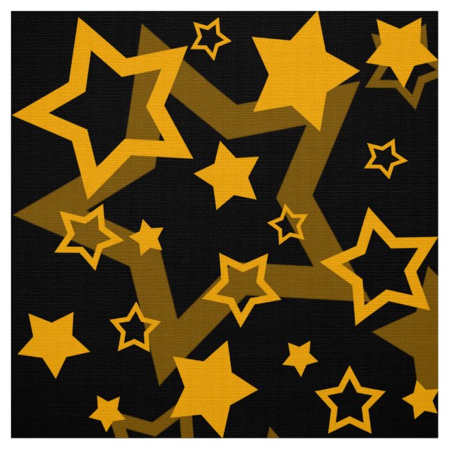 Tecido Estrelas Amarelas Douradas Brilham Design  (Modelo)