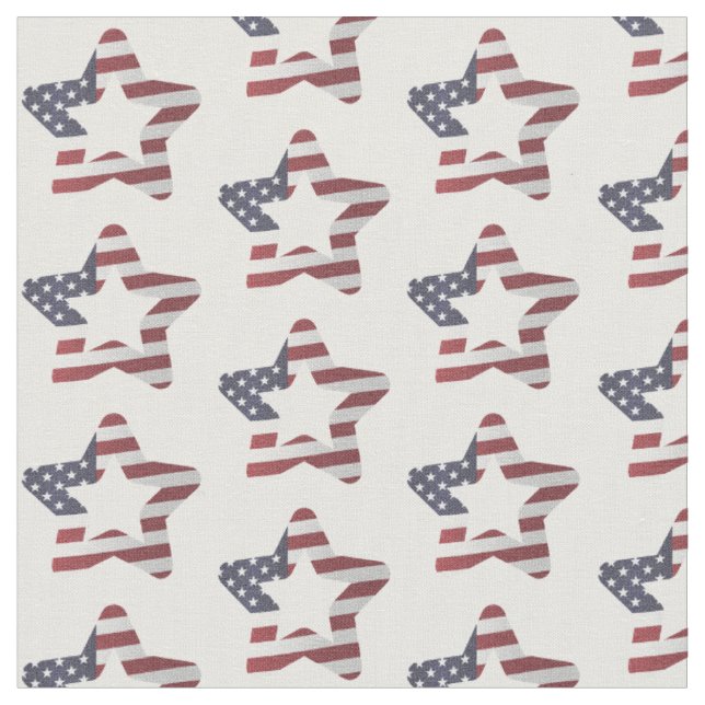 Tecido Estrelas Americanas e Padrão Estelar de Stripes Pa (Detalhe)