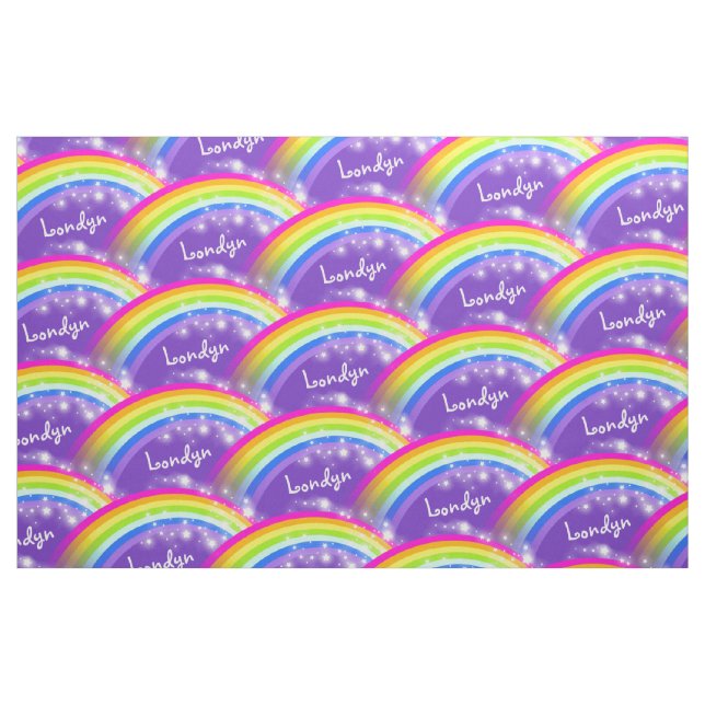 Tecido Estrelas arco-íris personalizadas padrão repetido  (Fat Quarter)
