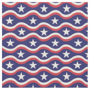 Tecido estrelas da bandeira americana dos EUA com ondas v
