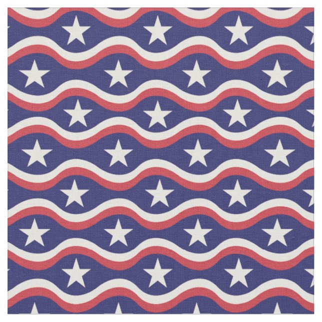 Tecido estrelas da bandeira americana dos EUA com ondas v (Detalhe)