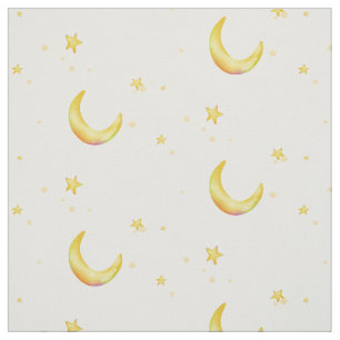 Tecido Estrelas da lua amarela