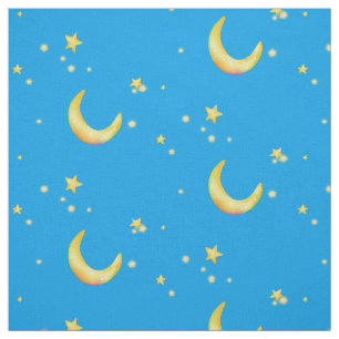 Tecido Estrelas da lua amarela