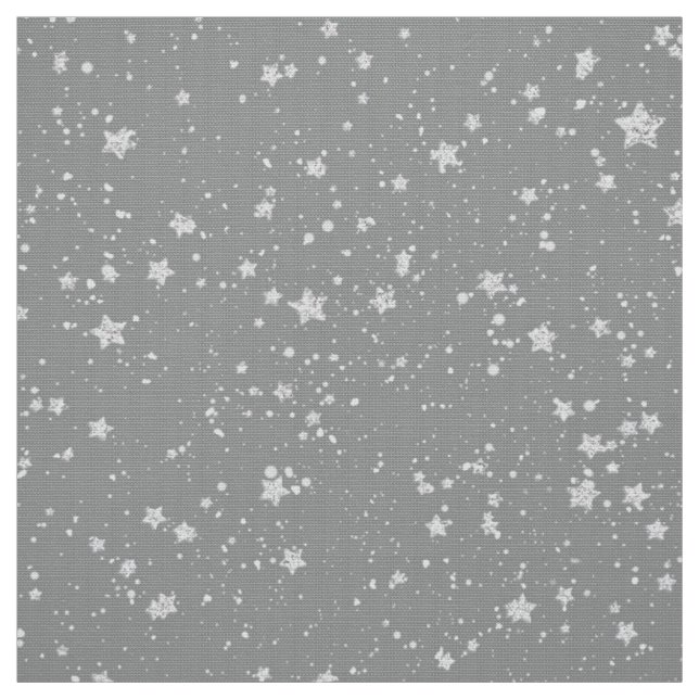 Tecido Estrelas de Brilho4 - Prata (Modelo)