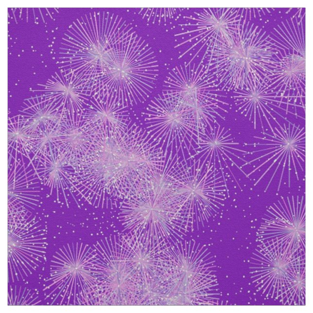 Tecido Estrelas de cristal de gelo, fundo roxo (Modelo)
