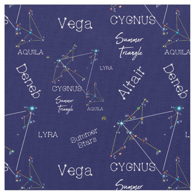 Tecido Estrelas de Triângulo de Verão do Hemisfério norte (Detalhe)