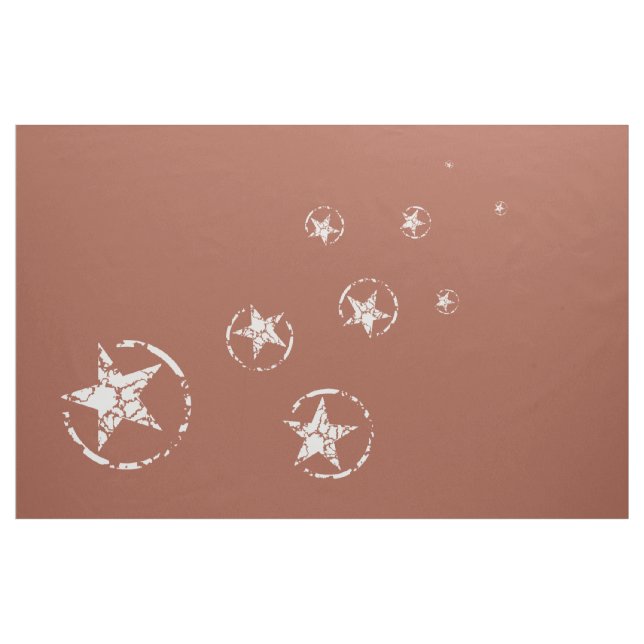 Tecido Estrelas do Círculo Neutro do Tijolo (Jarda)