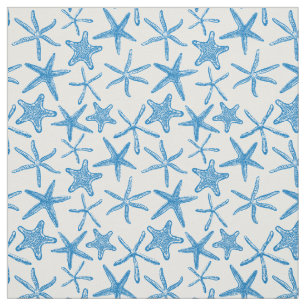 Tecido Estrelas do mar em azul