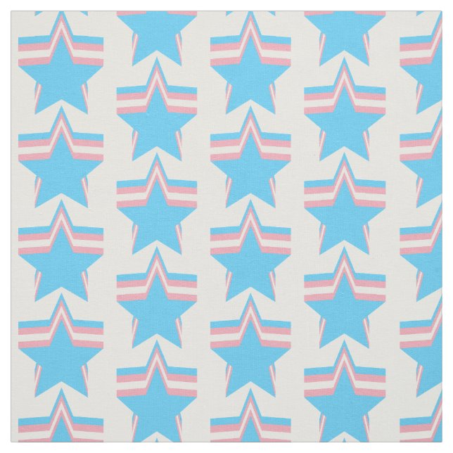 Tecido Estrelas do orgulho transgênero (Modelo)